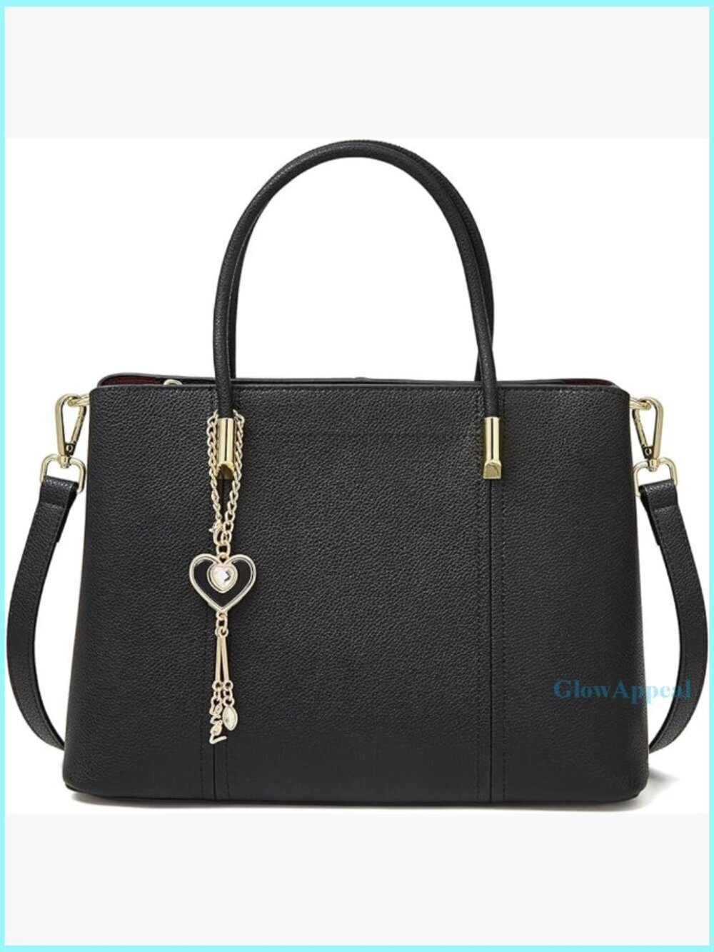 Genuine Leather Tote Bag with Adjustable Strap, Top Handle Satchel